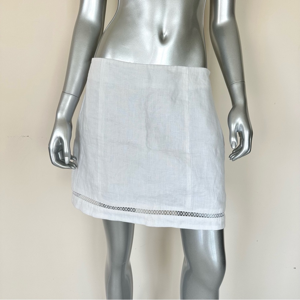NWT!!! STAUD women linen skirt size 10